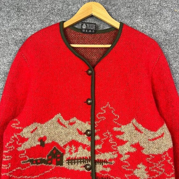 Vintage Cardigan‎ Size 38 Stapf Austria Sweater Red - Picture 3 of 8